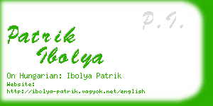 patrik ibolya business card